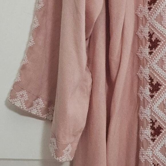 Melissa Odaabash Bohemian Embroidered Fringe Swim Coverup Cardigan OS Summer‎ - Picture 5 of 11